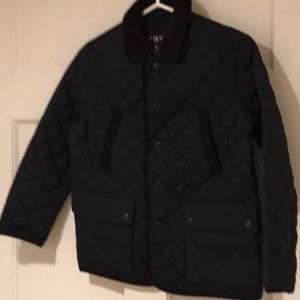 Crewcuts navy blue quilted barn jacket